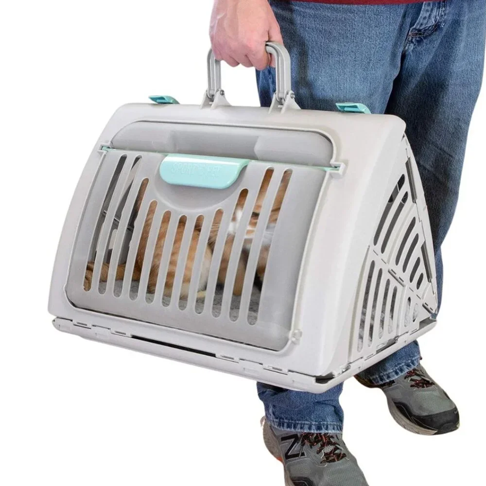 Sport Pet Hard Sided Travel Pet Carrier with XXS Cat Harness & Leash